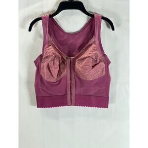 UNBRANDED Women's Pink Hook and Bar Corset Cropped Tank Top SZ S